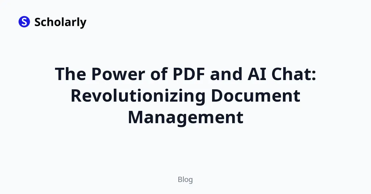 The Power of PDF and AI Chat: Revolutionizing Document Management editorial illustration