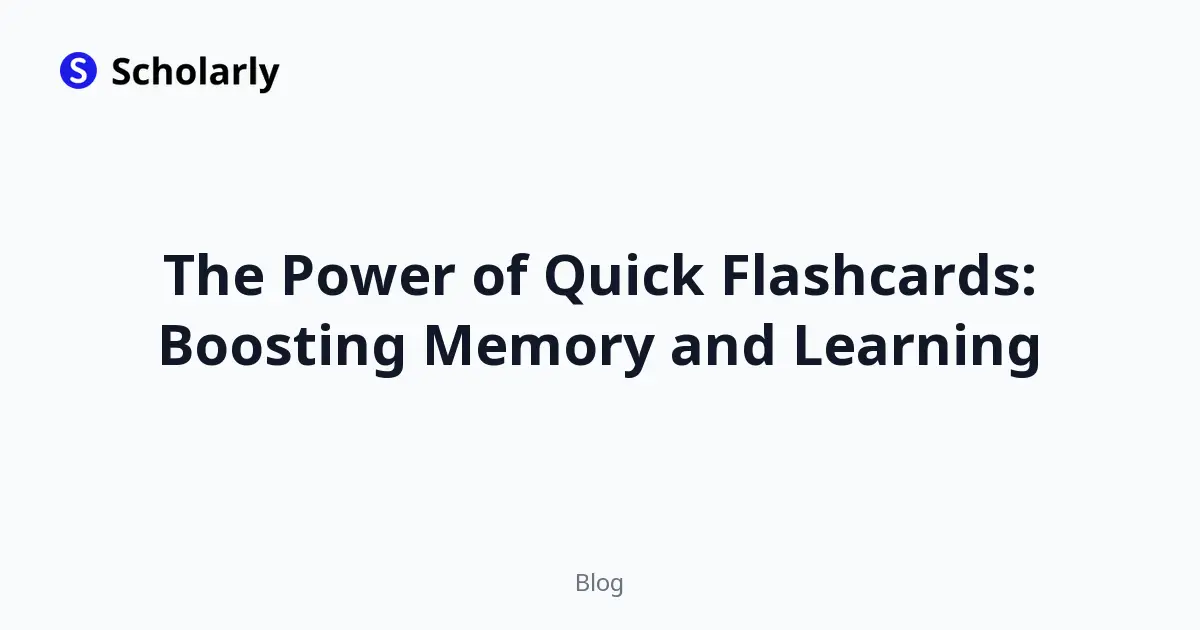 The Power of Quick Flashcards: Boosting Memory and Learning editorial illustration
