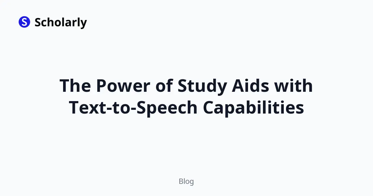 The Power of Study Aids with Text-to-Speech Capabilities editorial illustration