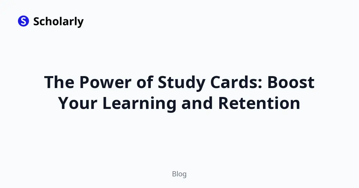 The Power of Study Cards: Boost Your Learning and Retention editorial illustration