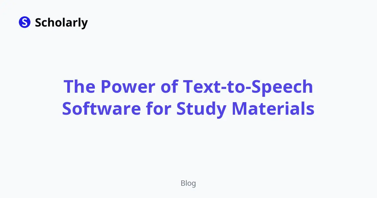 The Power of Text-to-Speech Software for Study Materials editorial illustration