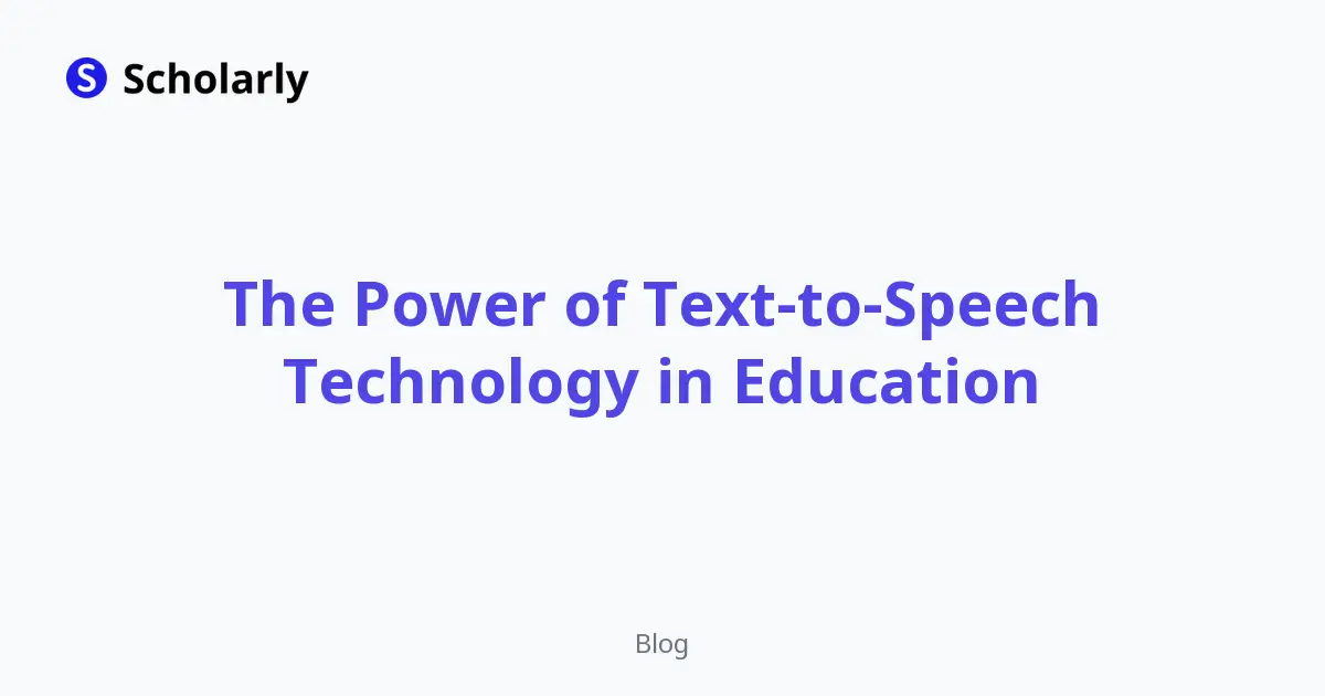 The Power of Text-to-Speech Technology in Education editorial illustration