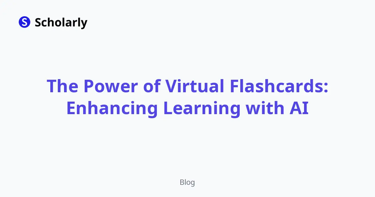 The Power of Virtual Flashcards: Enhancing Learning with AI editorial illustration