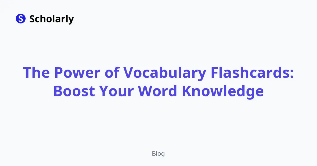 The Power of Vocabulary Flashcards: Boost Your Word Knowledge editorial illustration