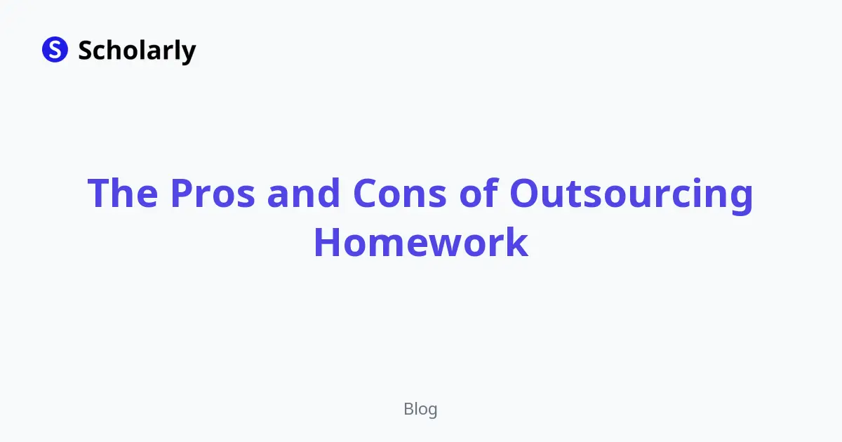 The Pros and Cons of Outsourcing Homework editorial illustration