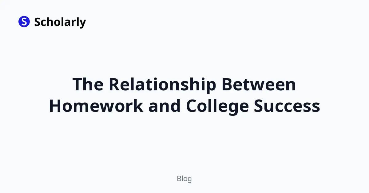 The Relationship Between Homework and College Success editorial illustration