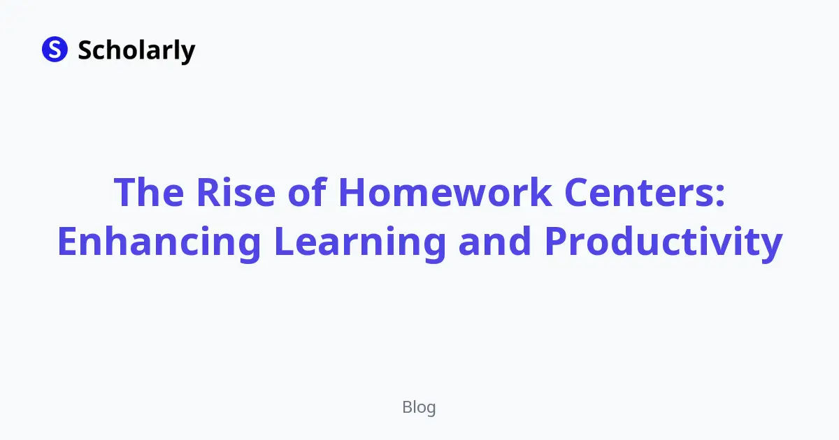 The Rise of Homework Centers: Enhancing Learning and Productivity editorial illustration