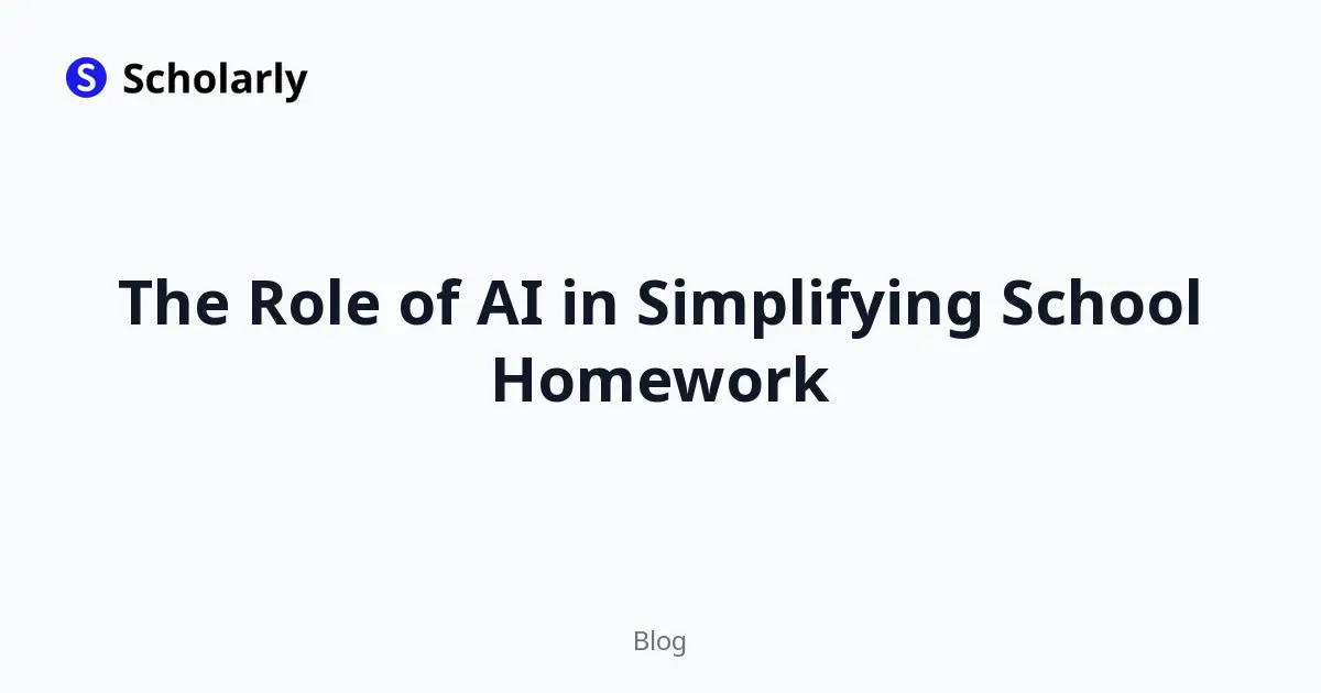 The Role of AI in Simplifying School Homework editorial illustration