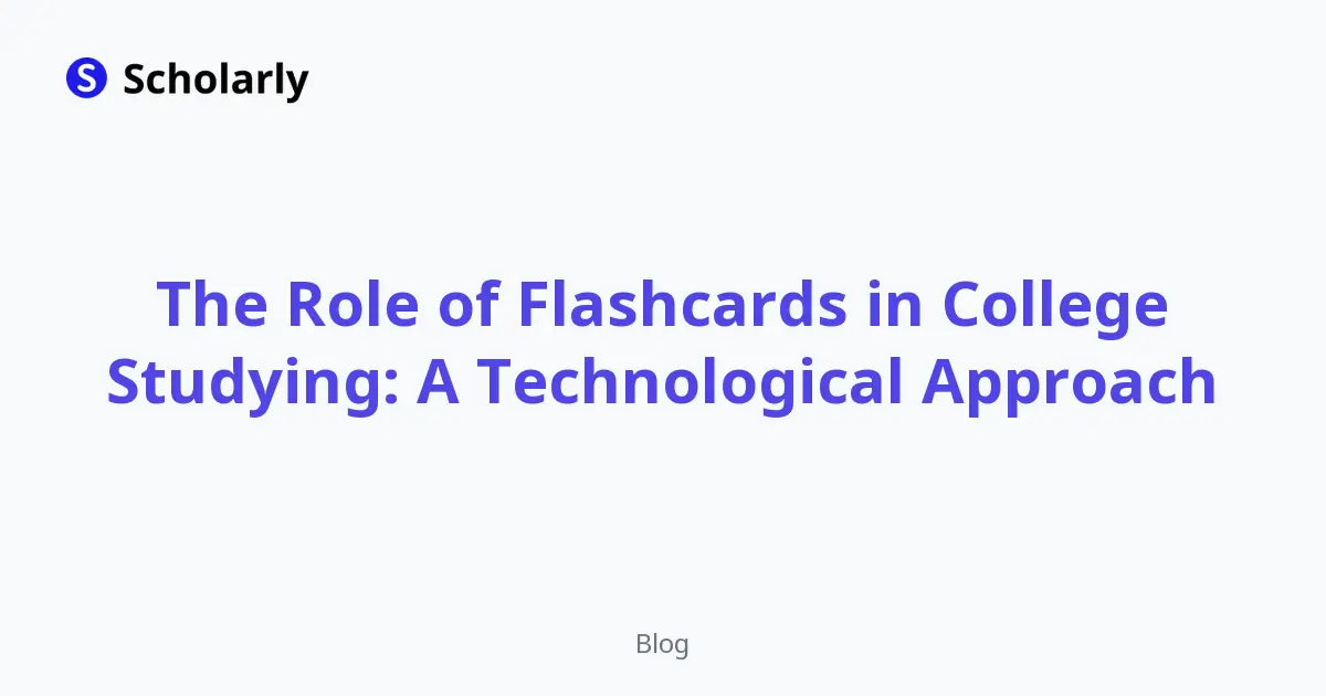The Role of Flashcards in College Studying: A Technological Approach editorial illustration