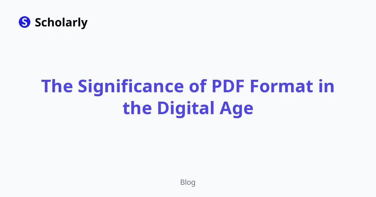 The Significance of PDF Format in the Digital Age editorial illustration
