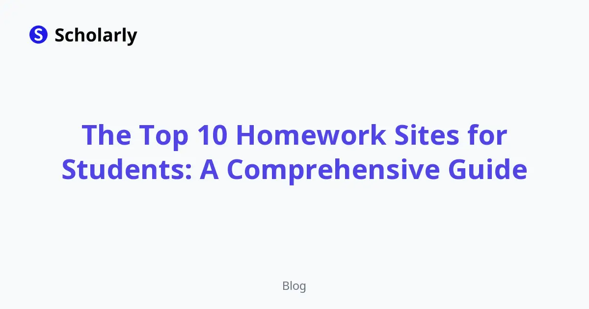 The Top 10 Homework Sites for Students: A Comprehensive Guide editorial illustration