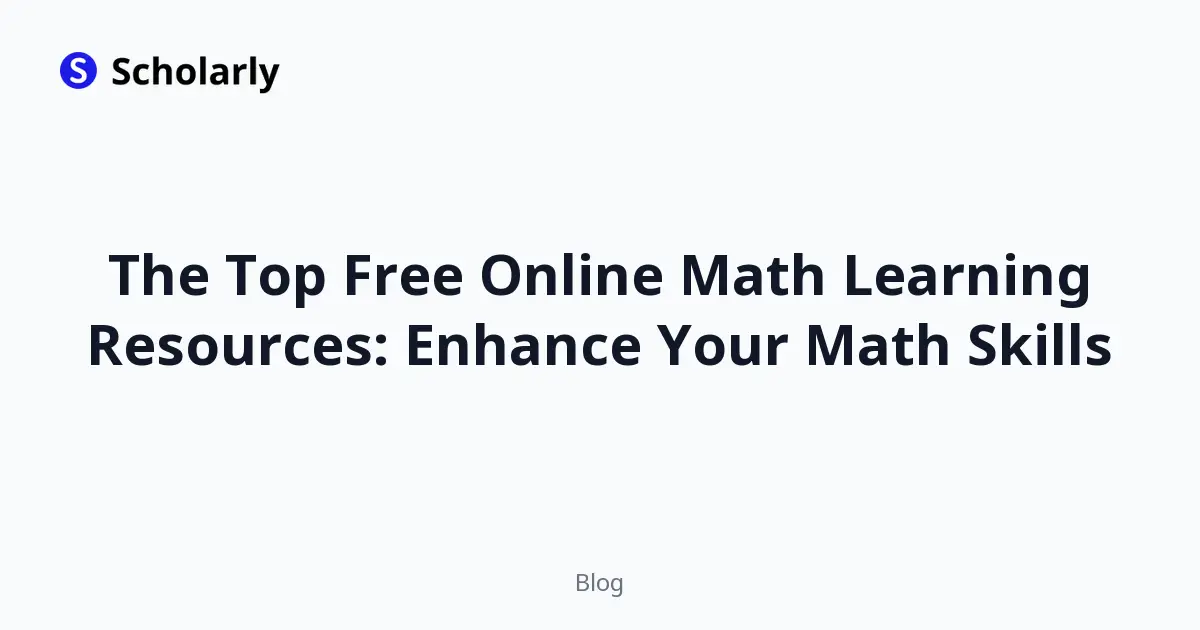 The Top Free Online Math Learning Resources: Enhance Your Math Skills editorial illustration