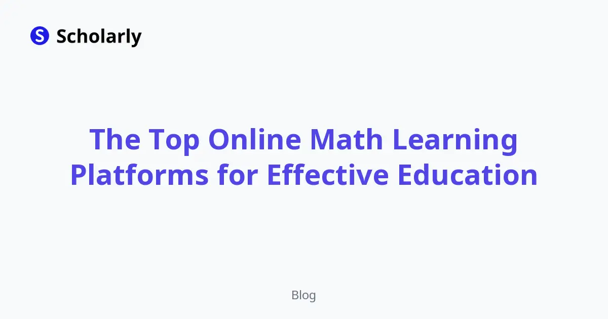 The Top Online Math Learning Platforms editorial illustration