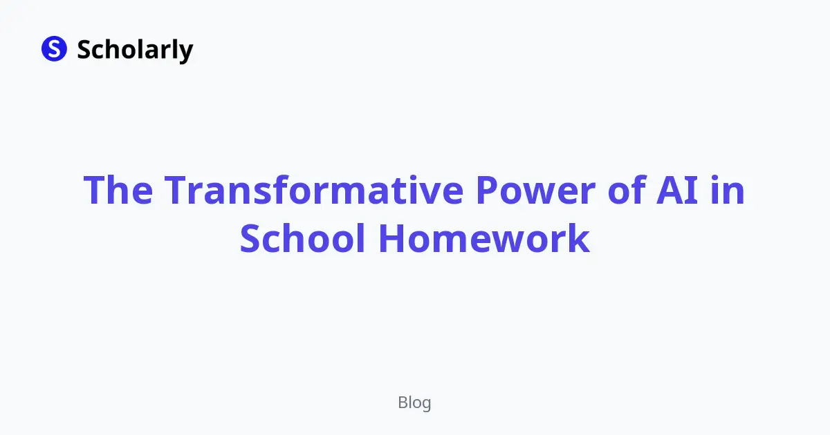 The Transformative Power of AI in School Homework editorial illustration