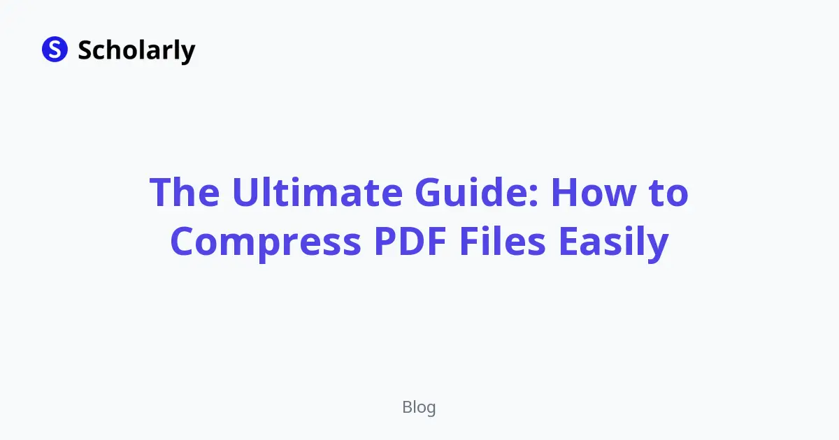 The Ultimate Guide: How to Compress PDF Files Easily editorial illustration