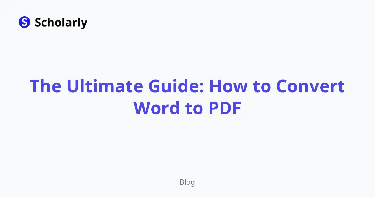 The Ultimate Guide: How to Convert Word to PDF editorial illustration