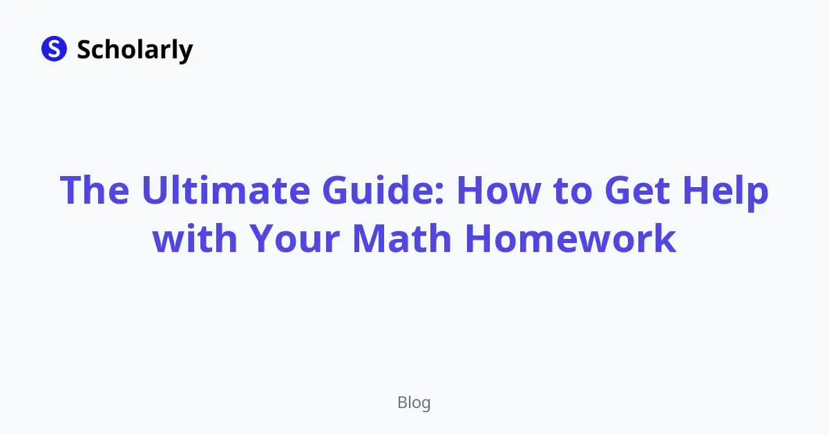 The Ultimate Guide: How to Get Help with Your Math Homework editorial illustration