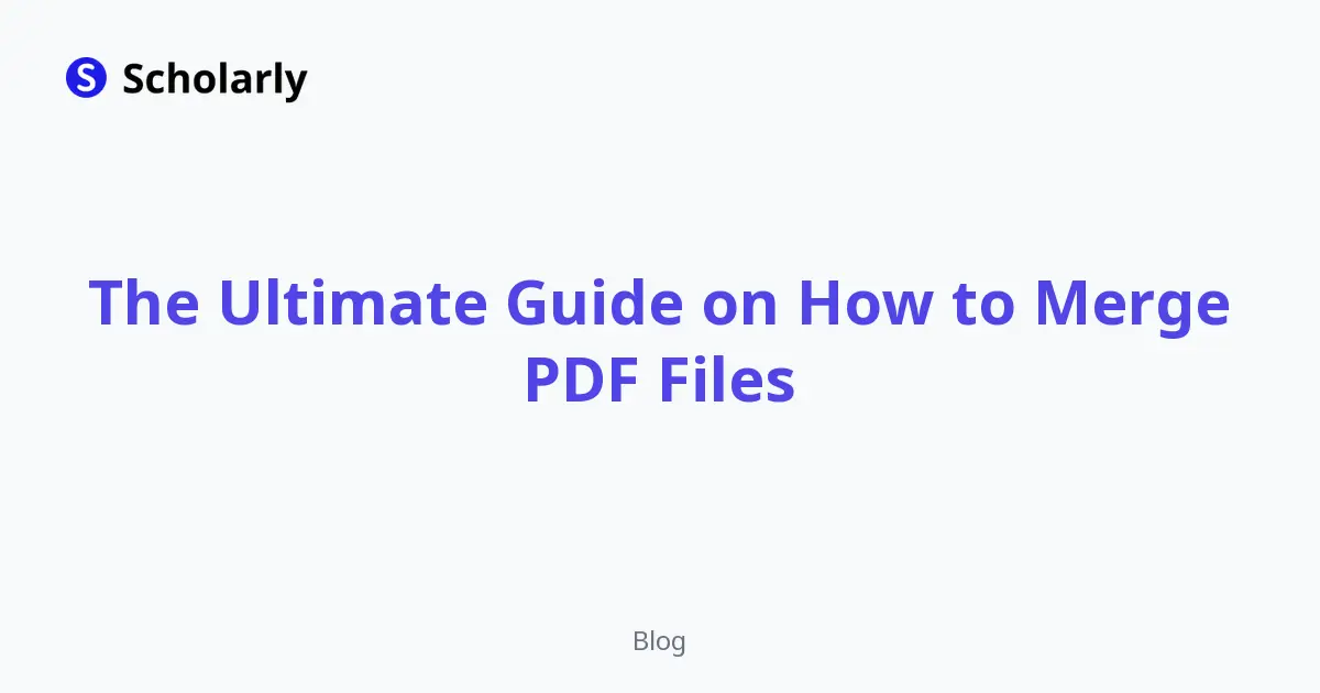 The Ultimate Guide on How to Merge PDF Files editorial illustration