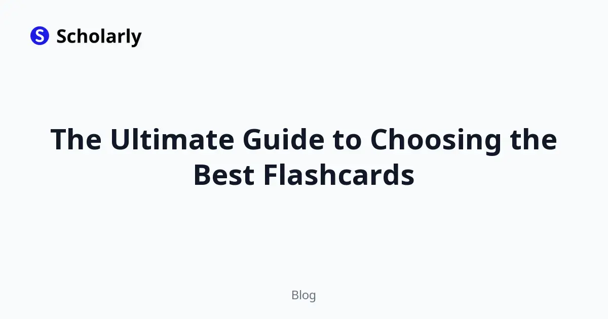 The Ultimate Guide to Choosing the Best Flashcards editorial illustration