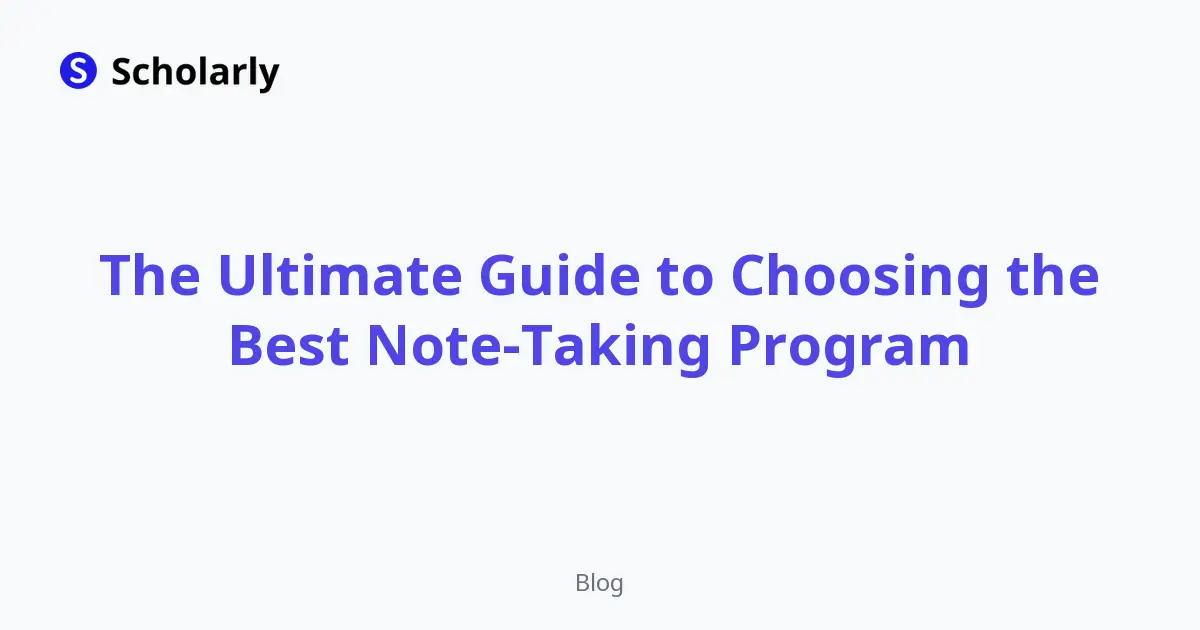 The Ultimate Guide to Choosing the Best Note-Taking Program editorial illustration