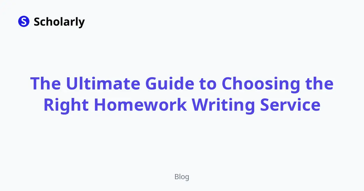 How to Choose the Right Homework Writing Service editorial illustration