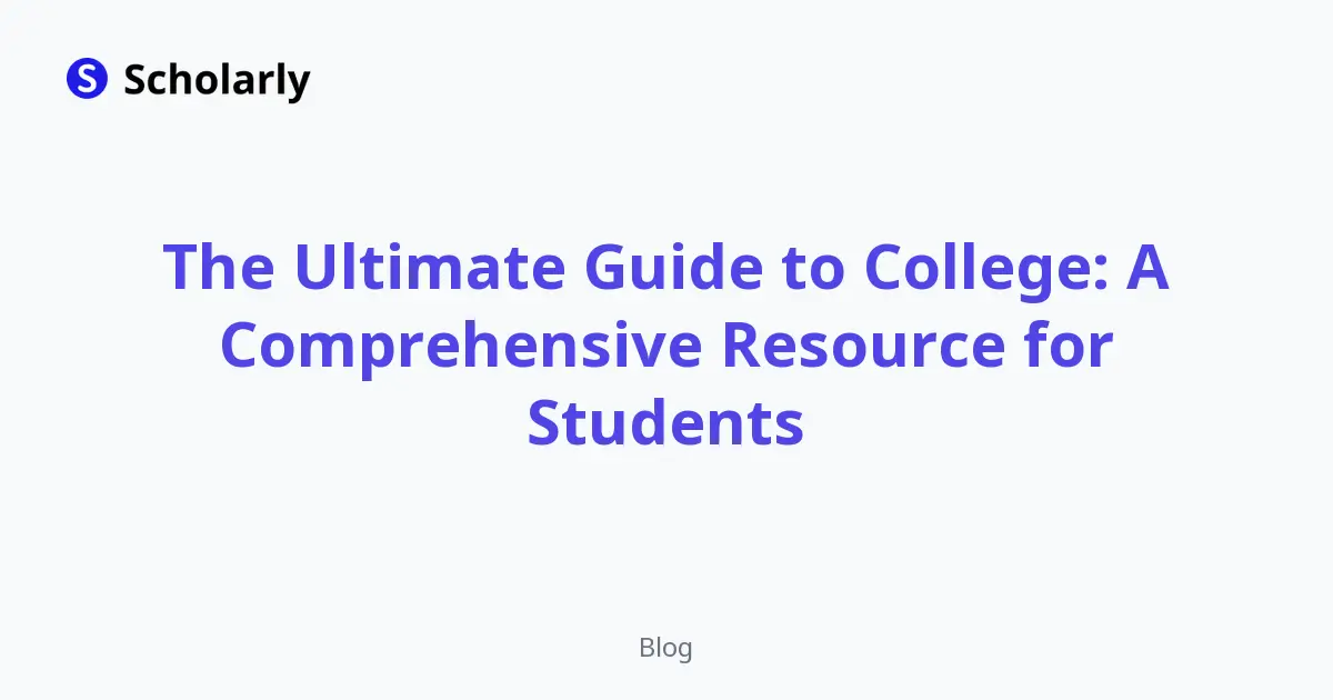 The Ultimate Guide to College: A Comprehensive Resource for Students editorial illustration