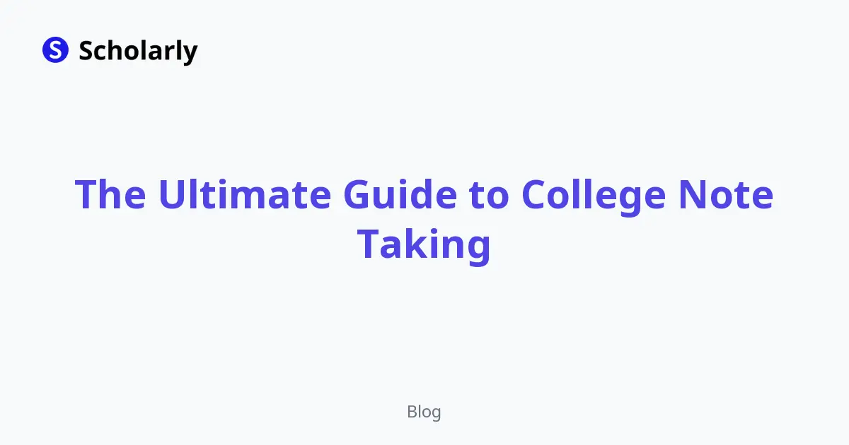 The Ultimate Guide to College Note Taking editorial illustration