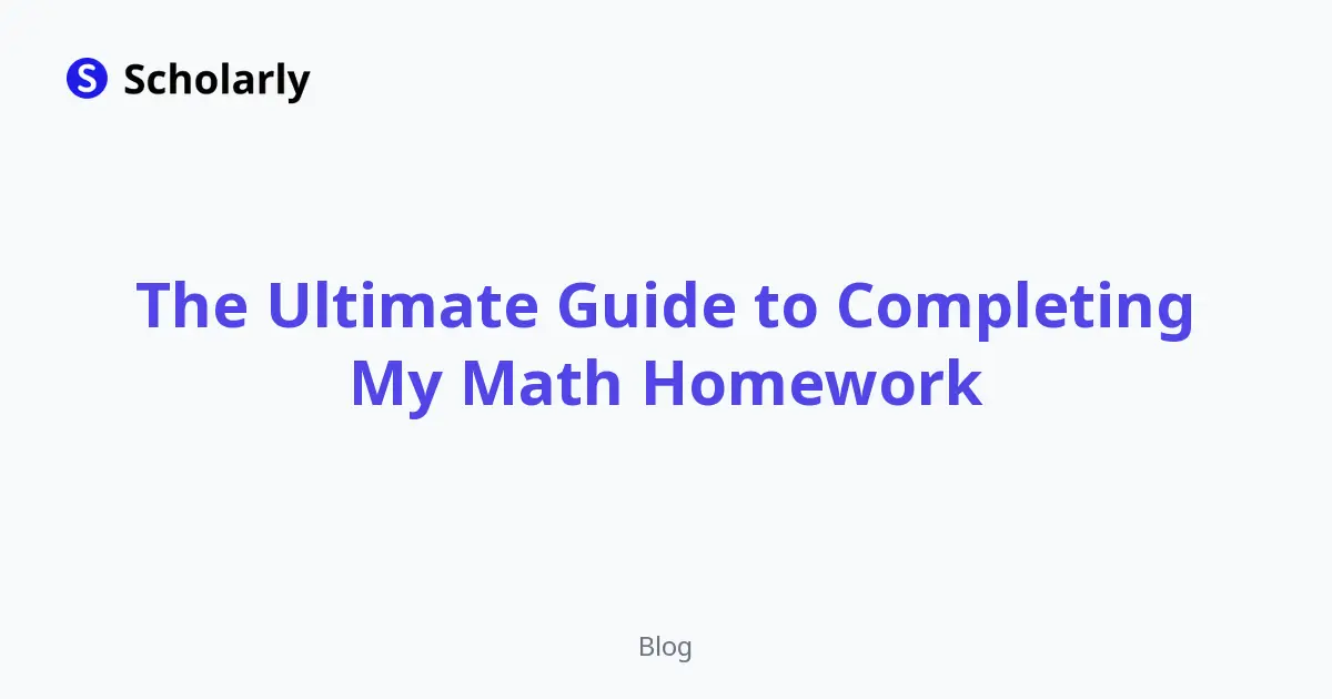 The Ultimate Guide to Completing My Math Homework editorial illustration