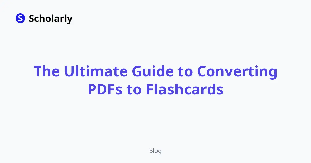 The Ultimate Guide to Converting PDFs to Flashcards editorial illustration