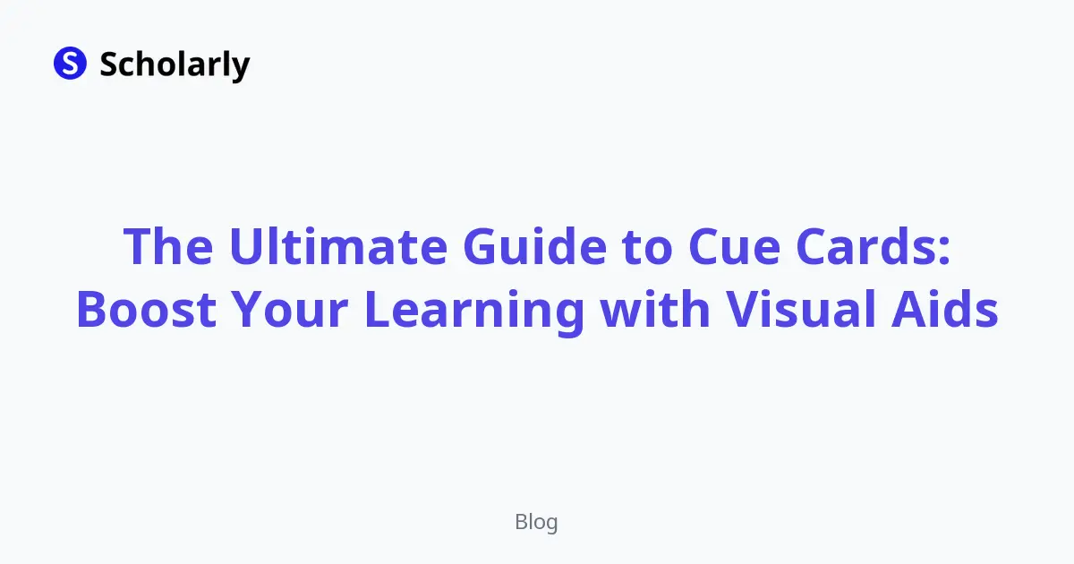 The Ultimate Guide to Cue Cards: Boost Your Learning with Visual Aids editorial illustration
