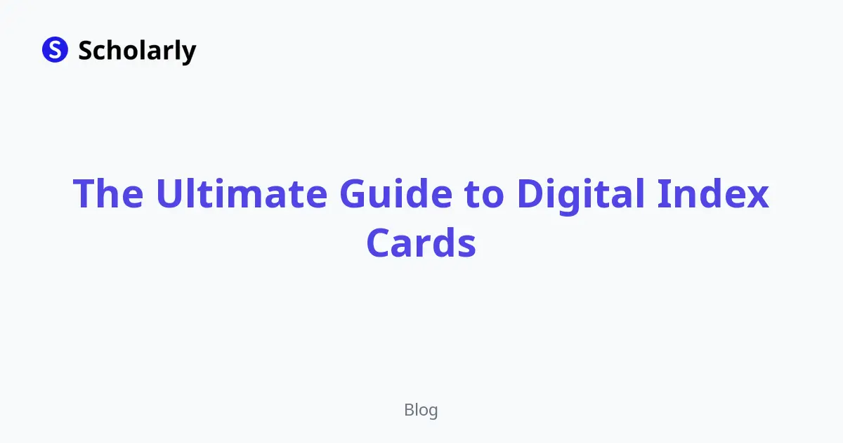 The Ultimate Guide to Digital Index Cards editorial illustration