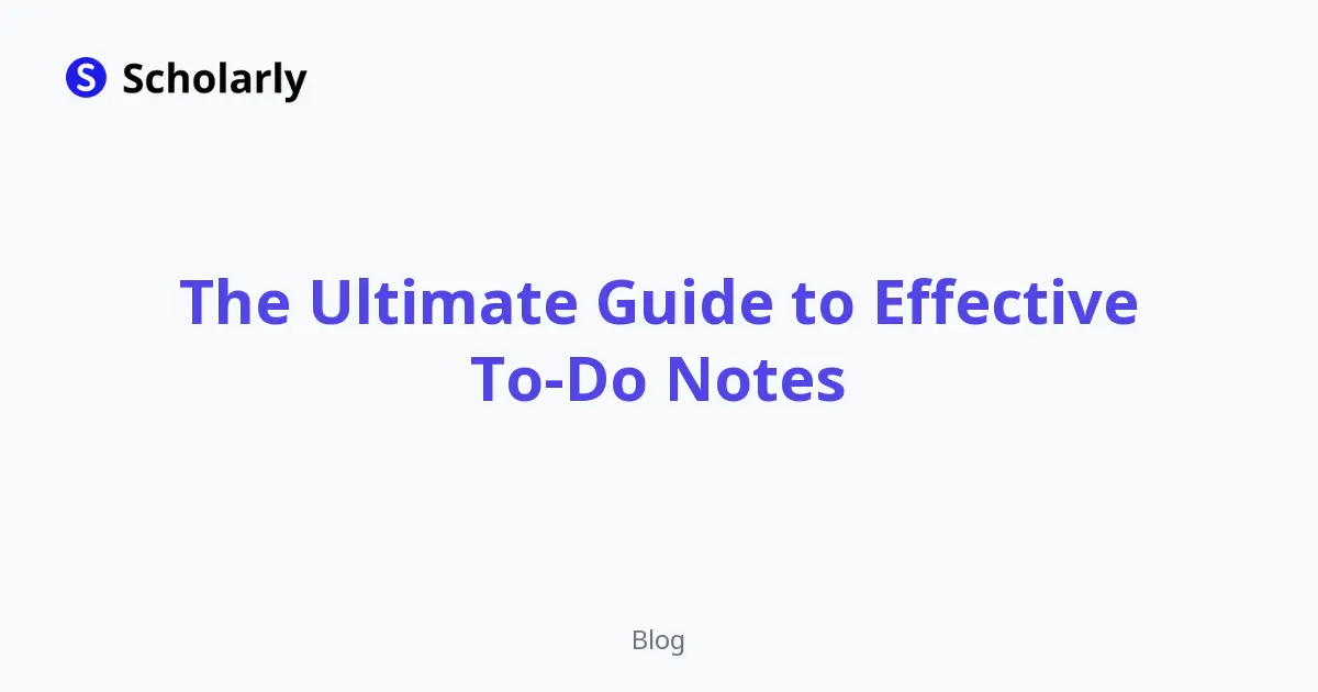 The Ultimate Guide to Effective To-Do Notes editorial illustration