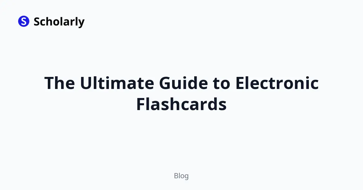 The Ultimate Guide to Electronic Flashcards editorial illustration