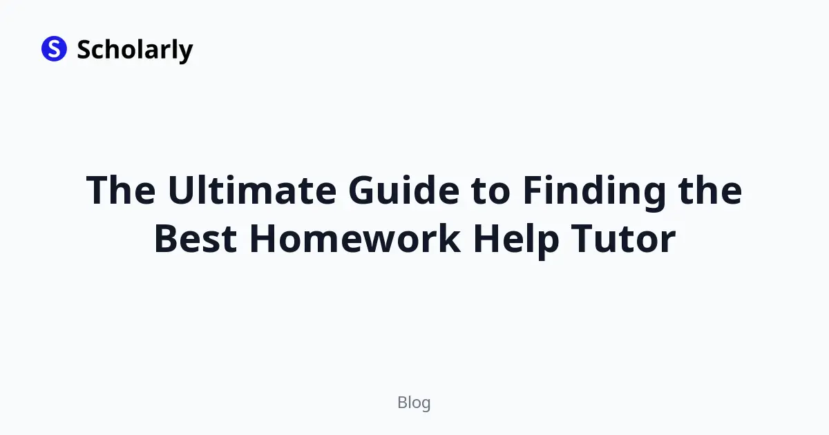 The Ultimate Guide to Finding the Best Homework Help Tutor editorial illustration