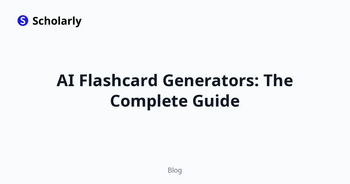 AI Flashcard Generators: The Complete Guide editorial illustration
