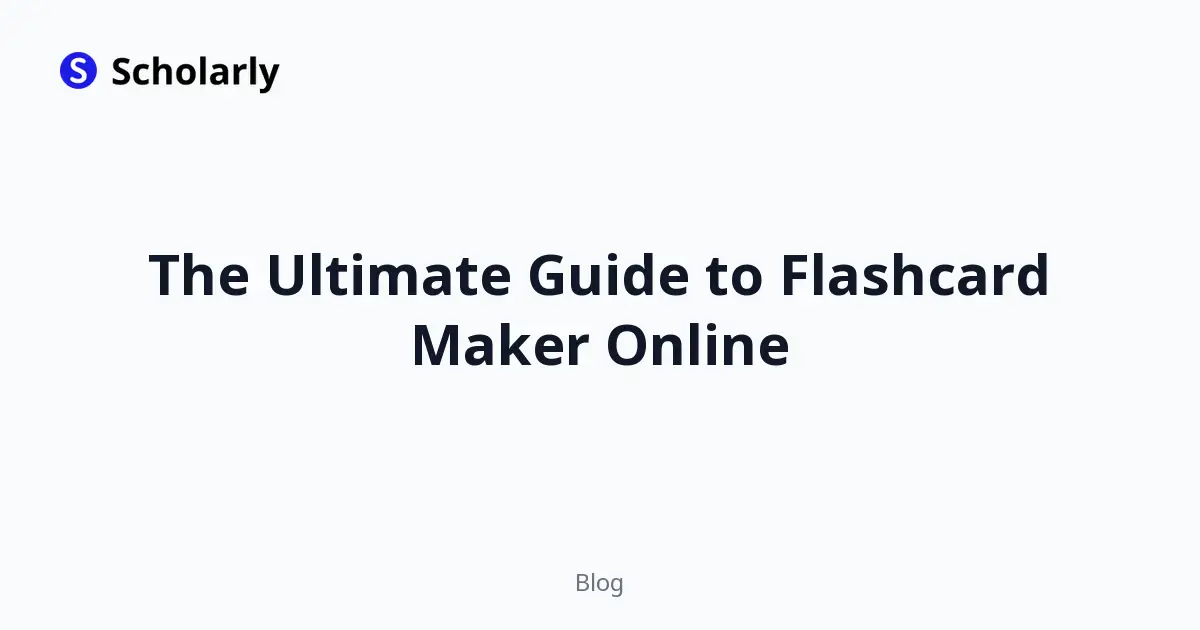 The Ultimate Guide to Flashcard Maker Online editorial illustration