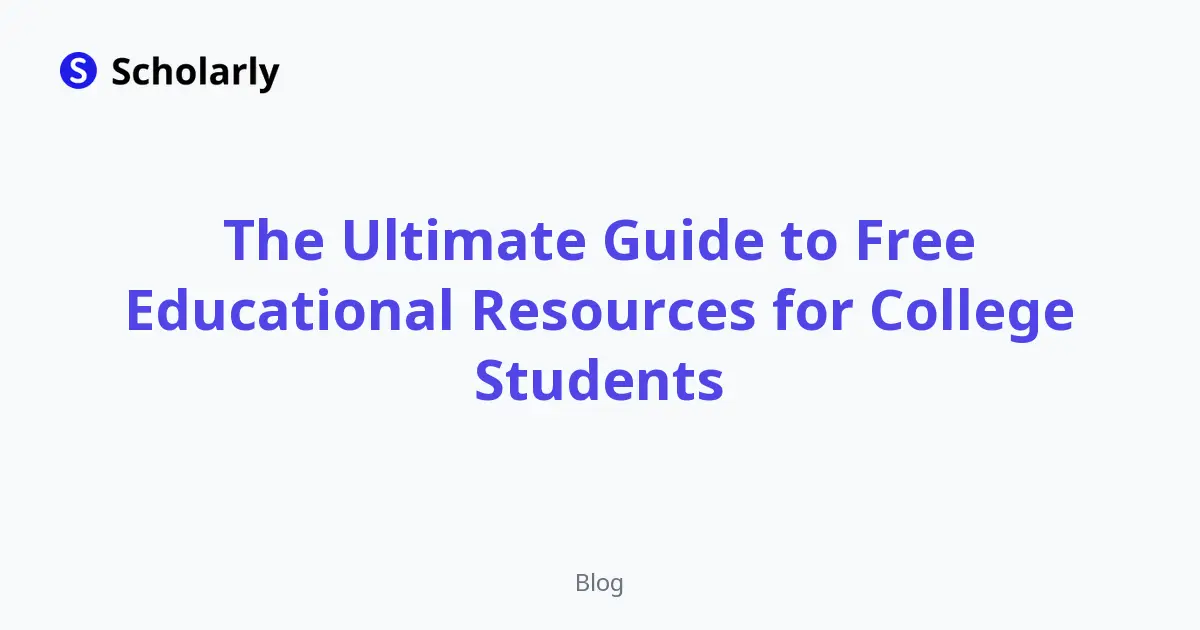 Free Educational Resources for College Students editorial illustration
