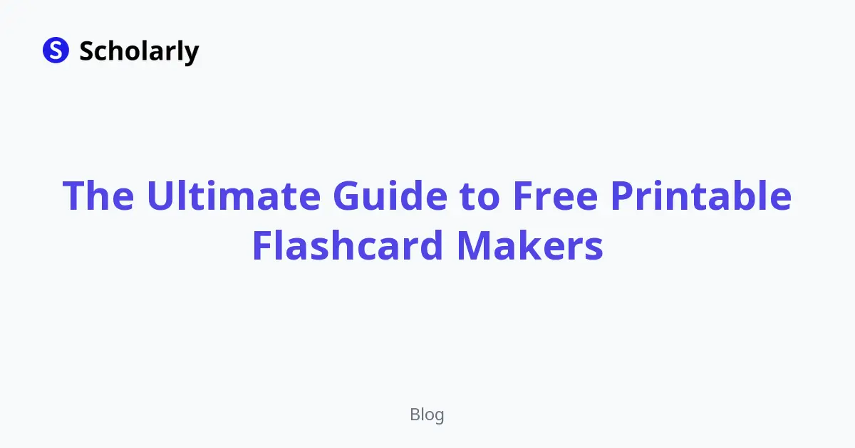 The Ultimate Guide to Free Printable Flashcard Makers editorial illustration