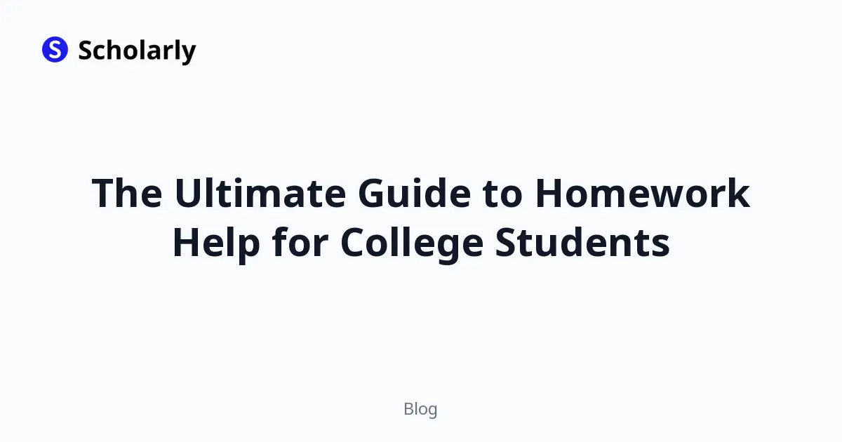The Ultimate Guide to Homework Help for College Students editorial illustration