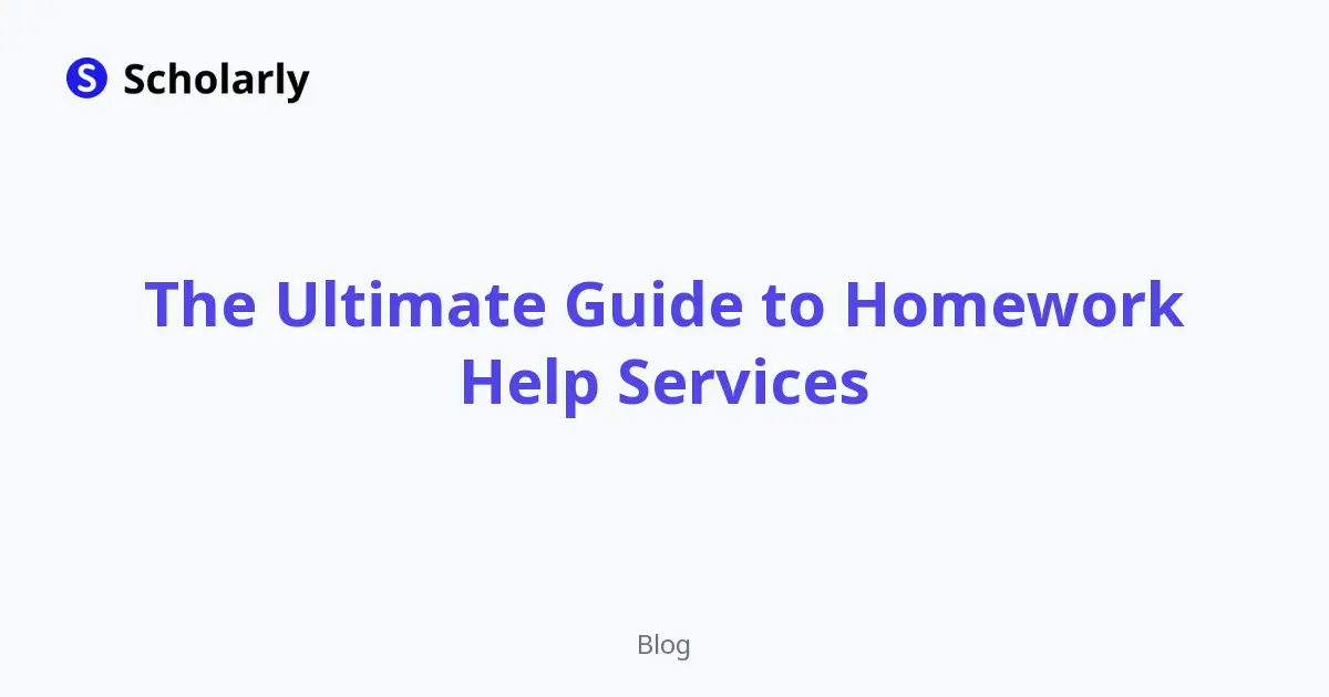 The Ultimate Guide to Homework Help Services editorial illustration