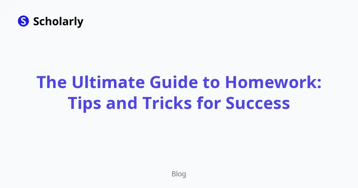 The Ultimate Guide to Homework: Tips and Tricks for Success editorial illustration