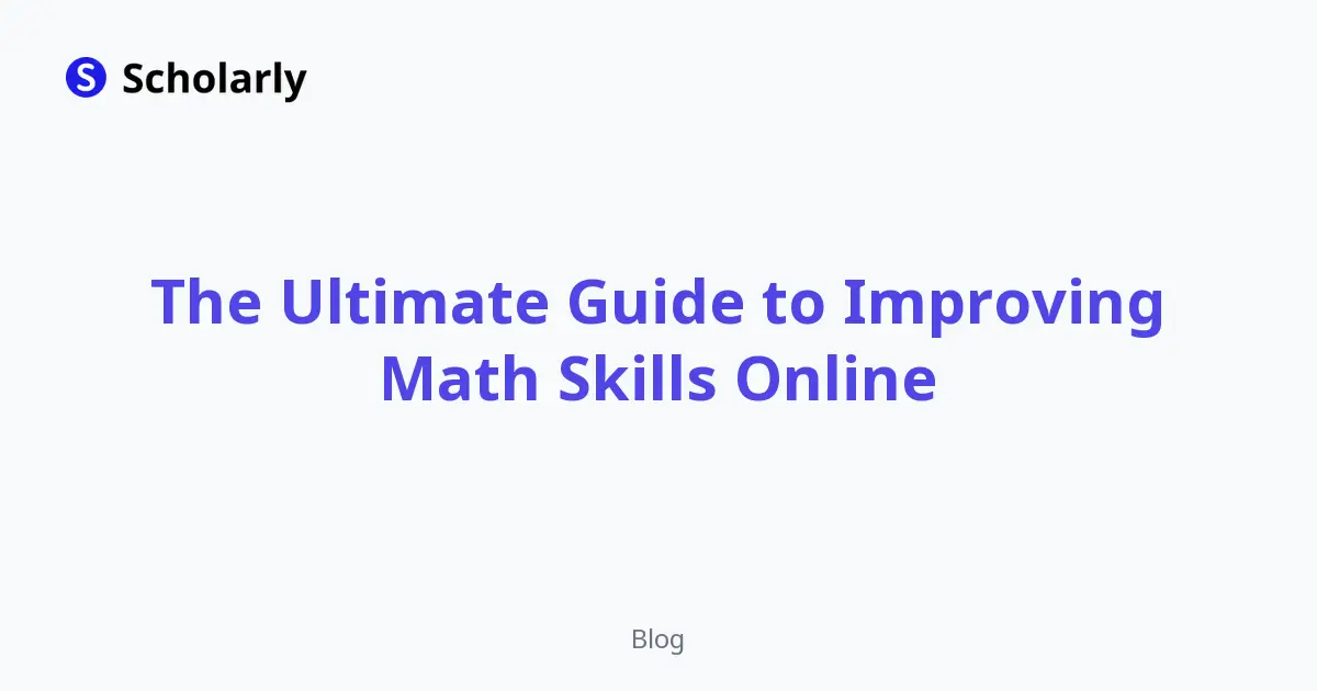 The Ultimate Guide to Improving Math Skills Online editorial illustration