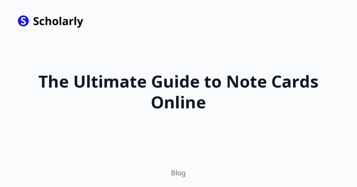 The Ultimate Guide to Note Cards Online editorial illustration