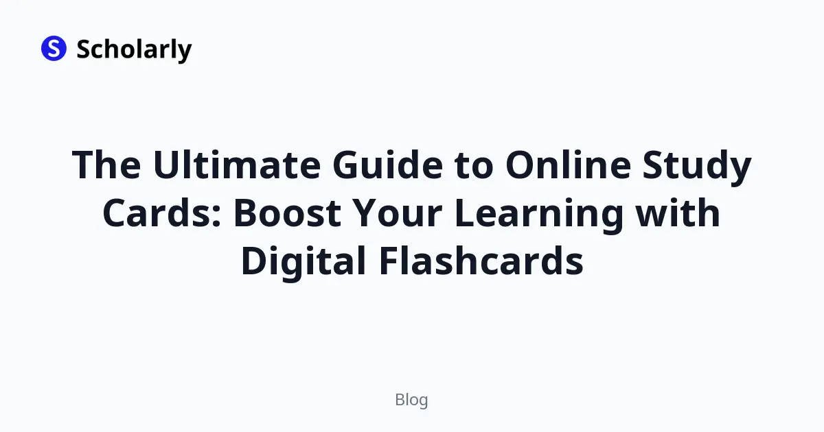 The Ultimate Guide to Online Study Cards: Boost Your Learning with Digital Flashcards editorial illustration