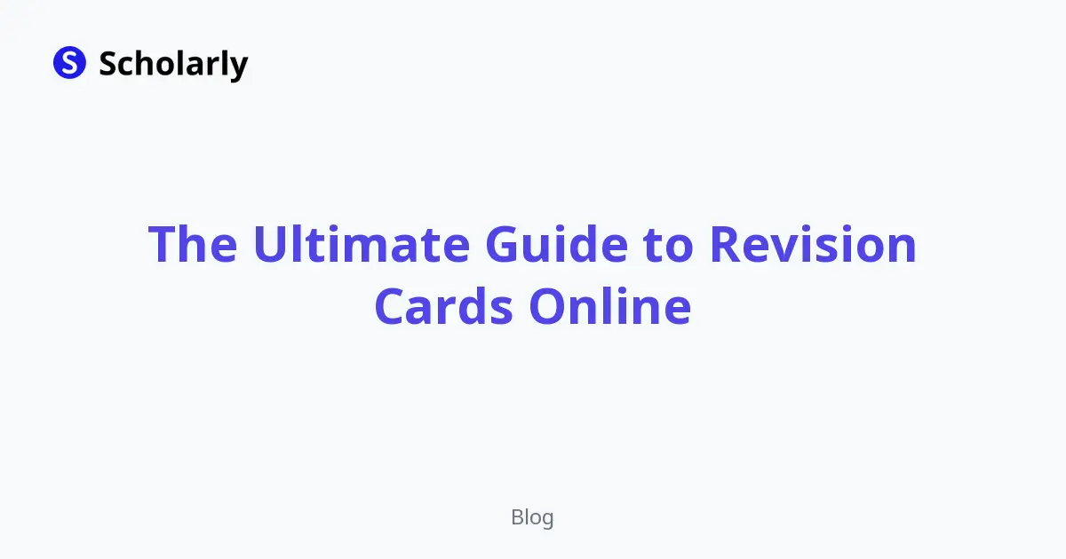 The Ultimate Guide to Revision Cards Online editorial illustration