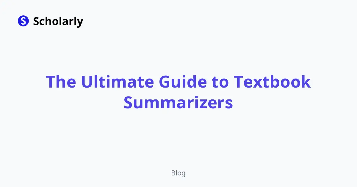 The Ultimate Guide to Textbook Summarizers editorial illustration