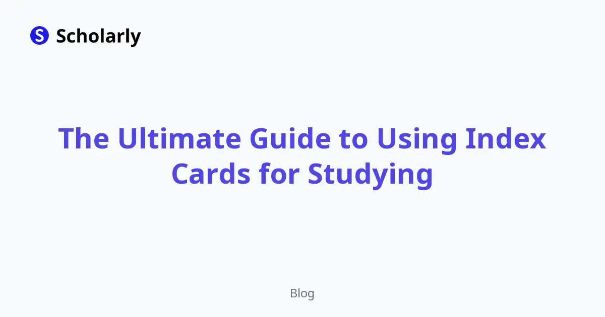The Ultimate Guide to Using Index Cards for Studying editorial illustration