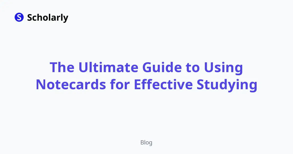 The Ultimate Guide to Using Notecards for Effective Studying editorial illustration