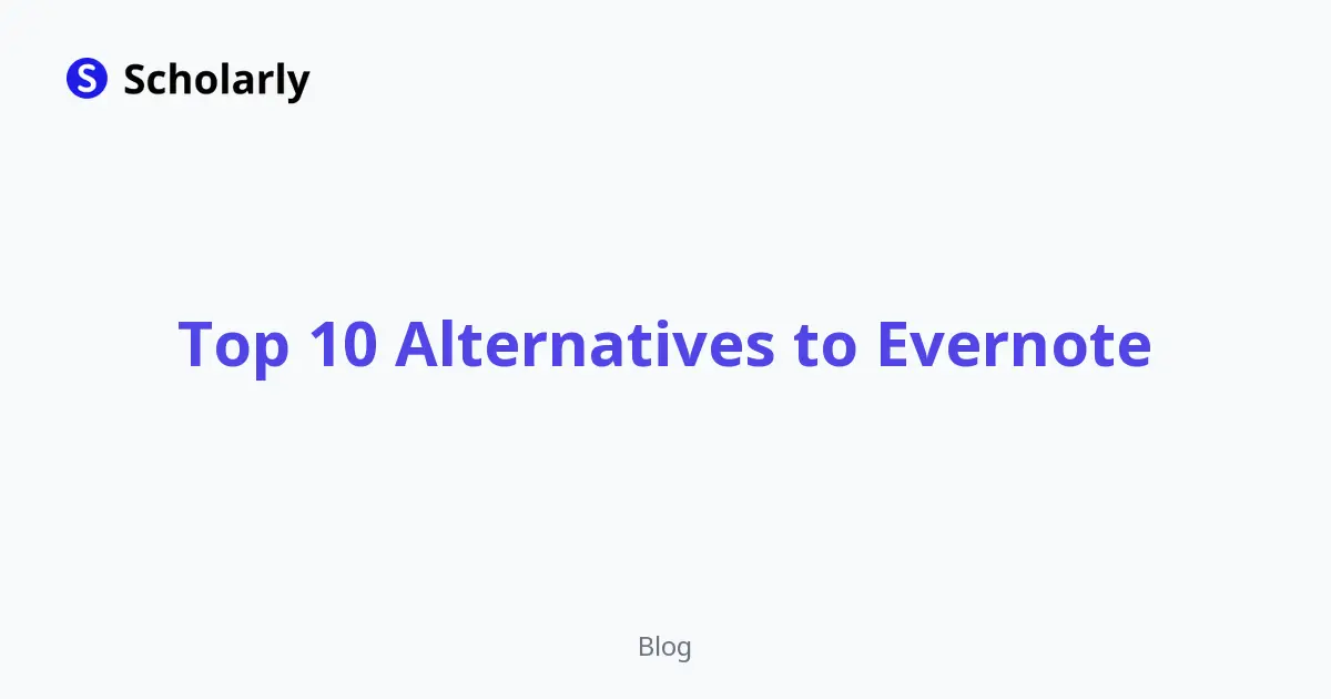 Top 10 Alternatives to Evernote editorial illustration