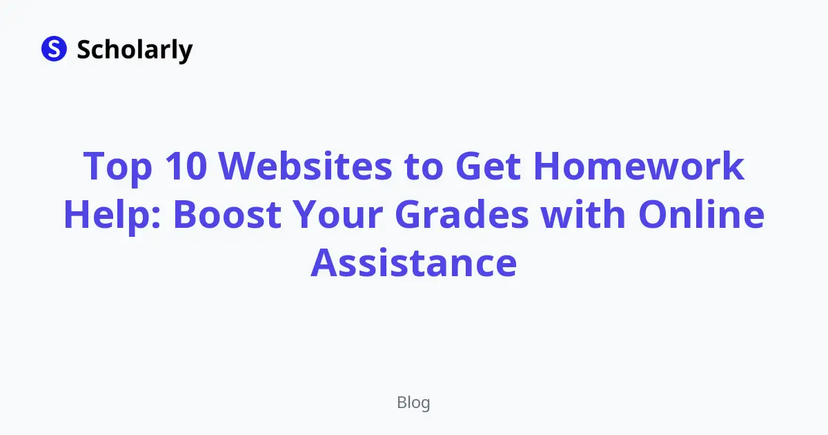 Top 10 Websites to Get Homework Help: Boost Your Grades with Online Assistance editorial illustration